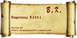 Bagossy Kitti névjegykártya
